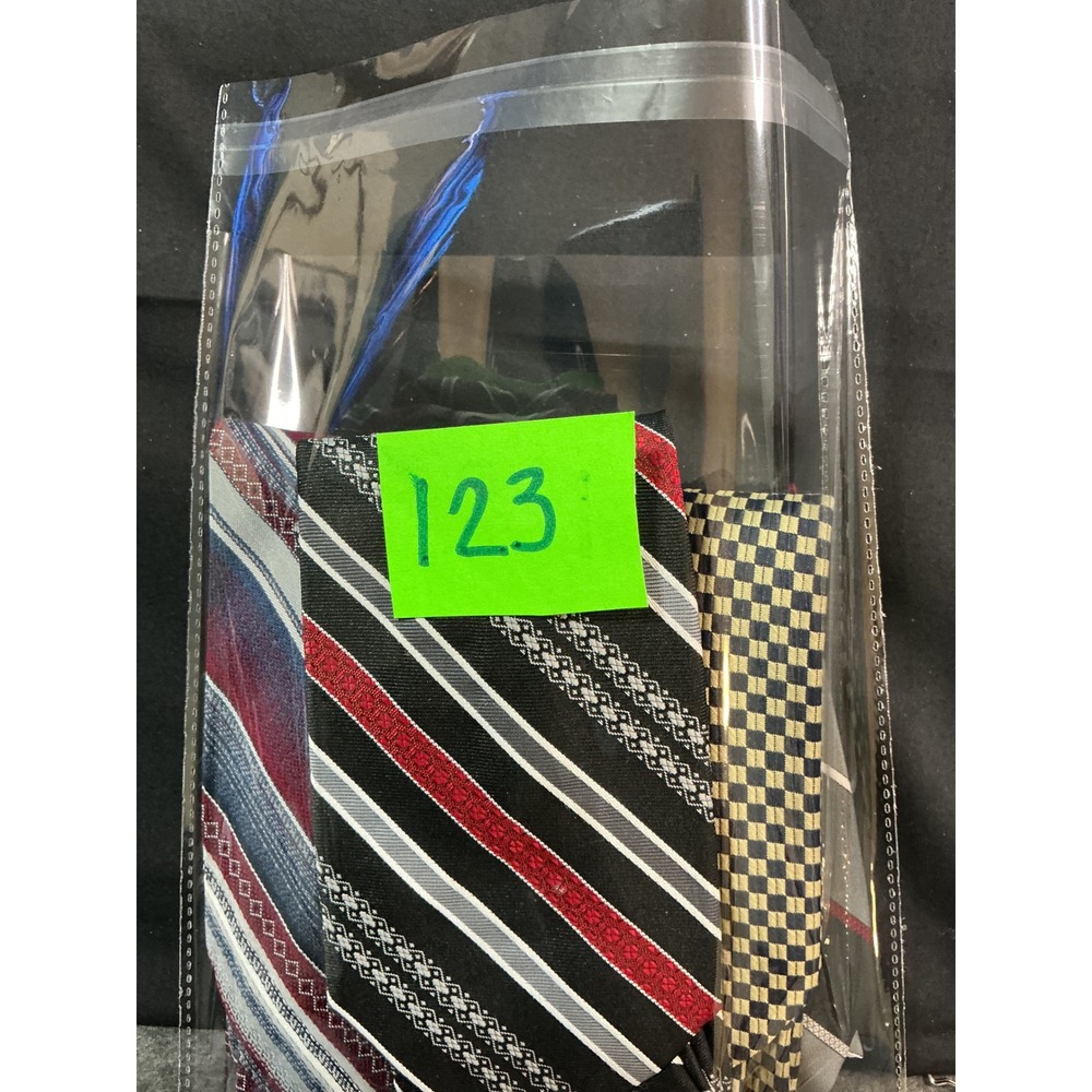 Ketch Mens Necktie Lot of 5 Striped Checkered Silk Blend Ties Multicolor - Picture 3 of 3